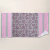 Luxury modern  Floral Roos Strandlaken (Voorkant)