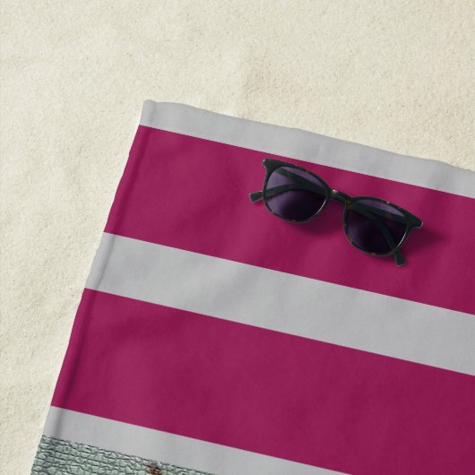 Luxury modern Floral Roos Strandlaken (In situ)