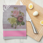 Luxury modern  Floral Roos Theedoek (Quarter Fold)