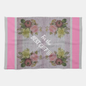 Luxury modern  Floral Roos Theedoek (Horizontaal)