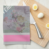 Luxury modern  Floral Roos Theedoek (Quarter Fold)