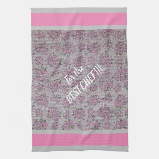 Luxury modern  Floral Roos Theedoek (Verticaal)