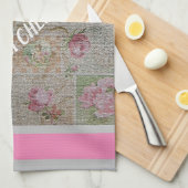 Luxury modern  Floral Roos Theedoek (Quarter Fold)