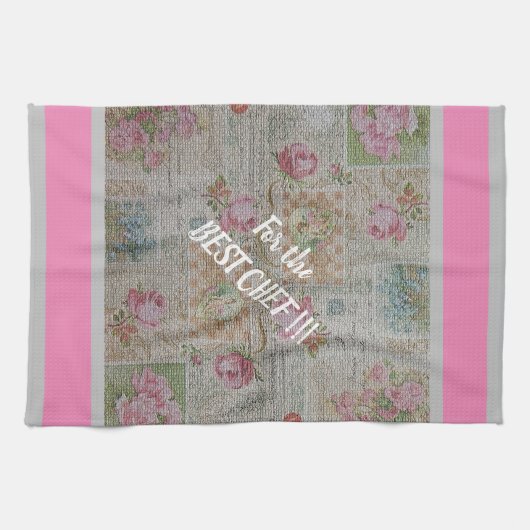 Luxury modern  Floral Roos Theedoek (Horizontaal)