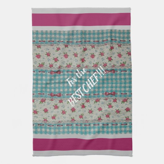 Luxury modern  Floral Roos Theedoek (Verticaal)