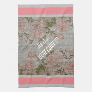 Luxury modern  Floral Roos Theedoek