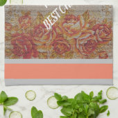 Luxury modern  Floral Roos Theedoek (Gevouwen)