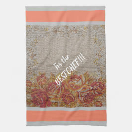 Luxury modern  Floral Roos Theedoek