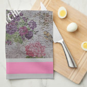 Luxury modern  Floral Roos Theedoek (Quarter Fold)