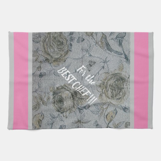 Luxury modern  Floral Roos Theedoek (Horizontaal)