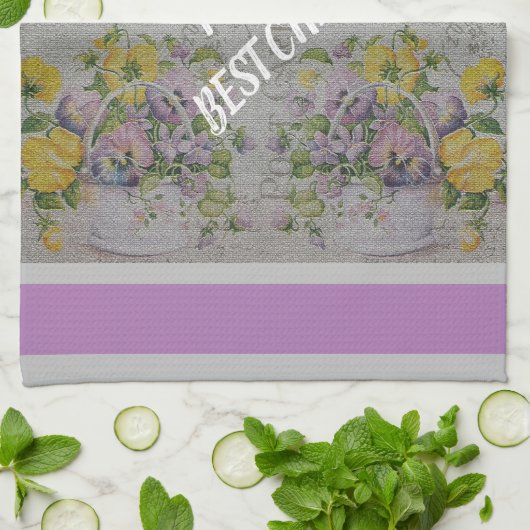 Luxury modern  Floral Roos Theedoek (Gevouwen)