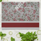 Luxury modern  Floral Roos Theedoek (Gevouwen)