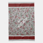 Luxury modern Floral Roos Theedoek (Verticaal)