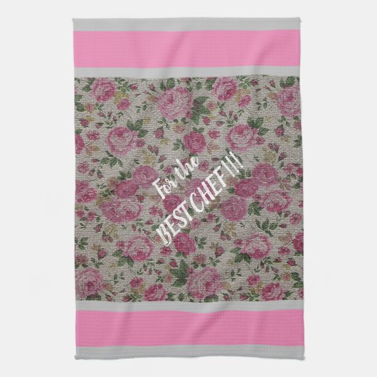 Luxury modern  Floral Roos Theedoek (Verticaal)