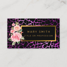 Luxury Modern Floral Tiger voegt Jouw tekst toe