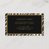 Luxury Modern Floral Tiger voegt Jouw tekst toe Visitekaartje (Achterkant)