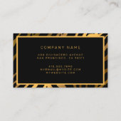 Luxury Modern Floral Tiger voegt Jouw tekst toe Visitekaartje (Achterkant)