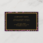 Luxury Modern Floral Tiger voegt Jouw tekst toe Visitekaartje (Achterkant)