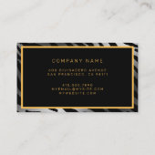 Luxury Modern Floral Tiger voegt Jouw tekst toe Visitekaartje (Achterkant)