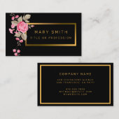 Luxury Modern Floral voegt Jouw tekst toe Visitekaartje (Voorkant / Achterkant)
