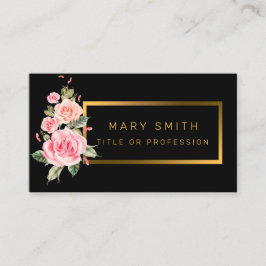 Luxury Modern Floral voegt Jouw tekst toe Visitekaartje