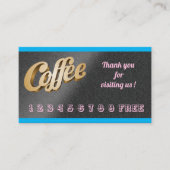 Luxury Modern Free Blue Silver Coffee Visitekaartje (Voorkant)