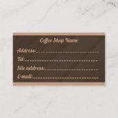 Luxury Modern Free Chocolate Marble Coffee Visitekaartje (Achterkant)