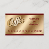 Luxury Modern Free Gold Coffee Visitekaartje (Voorkant)