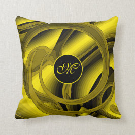 Luxury Modern Gold Abstract Floral Roos Kussen