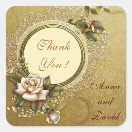 Luxury Modern Gold add Jouw tekst Square Sticker