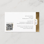 Luxury Modern Gold Arch Monogram Real Estate Photo Visitekaartje (Achterkant)