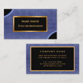 Luxury Modern Gold Blue Jeans Visitekaartje (Voorkant / Achterkant)