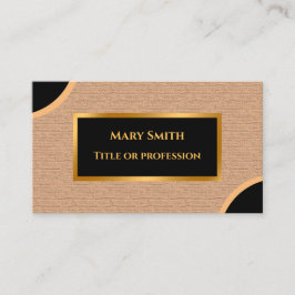 Luxury Modern Gold Brown Visitekaartje