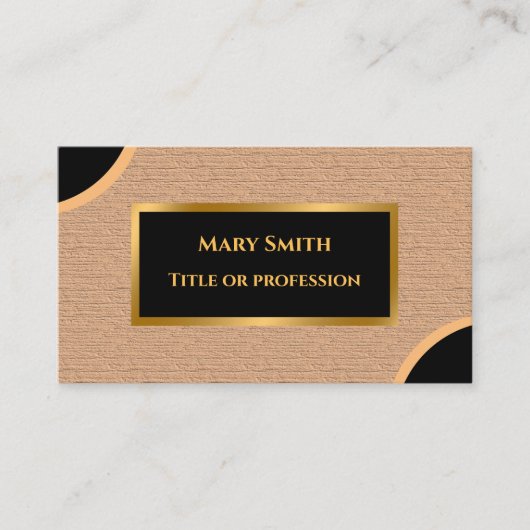 Luxury Modern Gold Brown Visitekaartje (Voorkant)