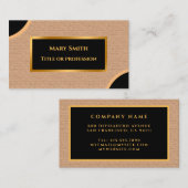 Luxury Modern Gold Brown Visitekaartje (Voorkant / Achterkant)