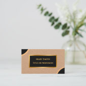 Luxury Modern Gold Brown Visitekaartje (Staand voorkant)