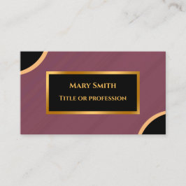 Luxury Modern Gold Burgundy Marble Visitekaartje