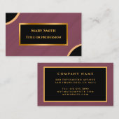 Luxury Modern Gold Burgundy Marble Visitekaartje (Voorkant / Achterkant)