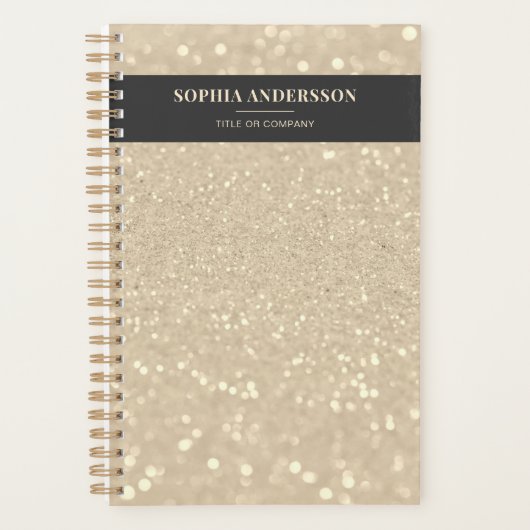 Luxury Modern Gold Glitter Elegant Planner (Voorkant)