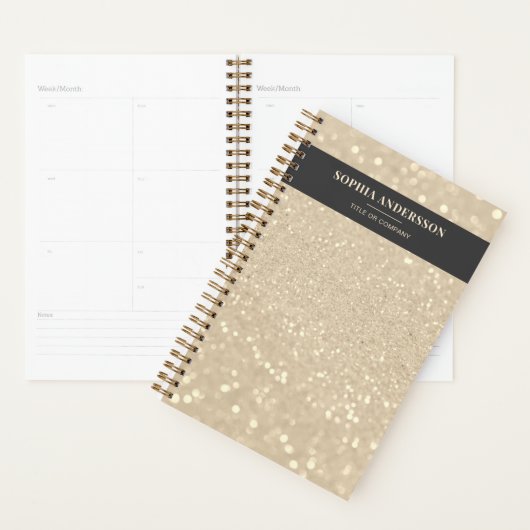 Luxury Modern Gold Glitter Elegant Planner (Display)