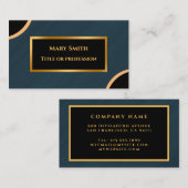 Luxury Modern Gold Green Marble Visitekaartje (Voorkant / Achterkant)