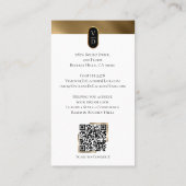 Luxury Modern Gold Monogram Hair Stylist Salon Visitekaartje (Achterkant)