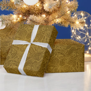 Luxury Modern Gold Natural Floral Butterfly Cadeaupapier