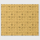 Luxury Modern Gold Natural Floral Butterfly Cadeaupapier (Vlak)