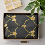 Luxury Modern Gold Natural Floral Butterfly Tissuepapier (Geschenk)