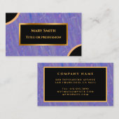 Luxury Modern Gold Paarse marmer Visitekaartje (Voorkant / Achterkant)