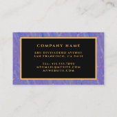 Luxury Modern Gold Paarse marmer Visitekaartje (Achterkant)