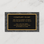 Luxury Modern Gold Silver Damask Visitekaartje (Achterkant)