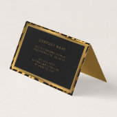 Luxury Modern Gold Tiger voegt Jouw tekst toe Visitekaartje (Achterkant)