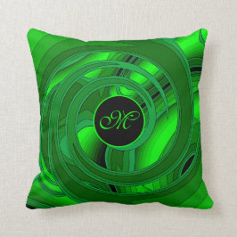 Luxury modern Green Abstract Floral Roos Kussen